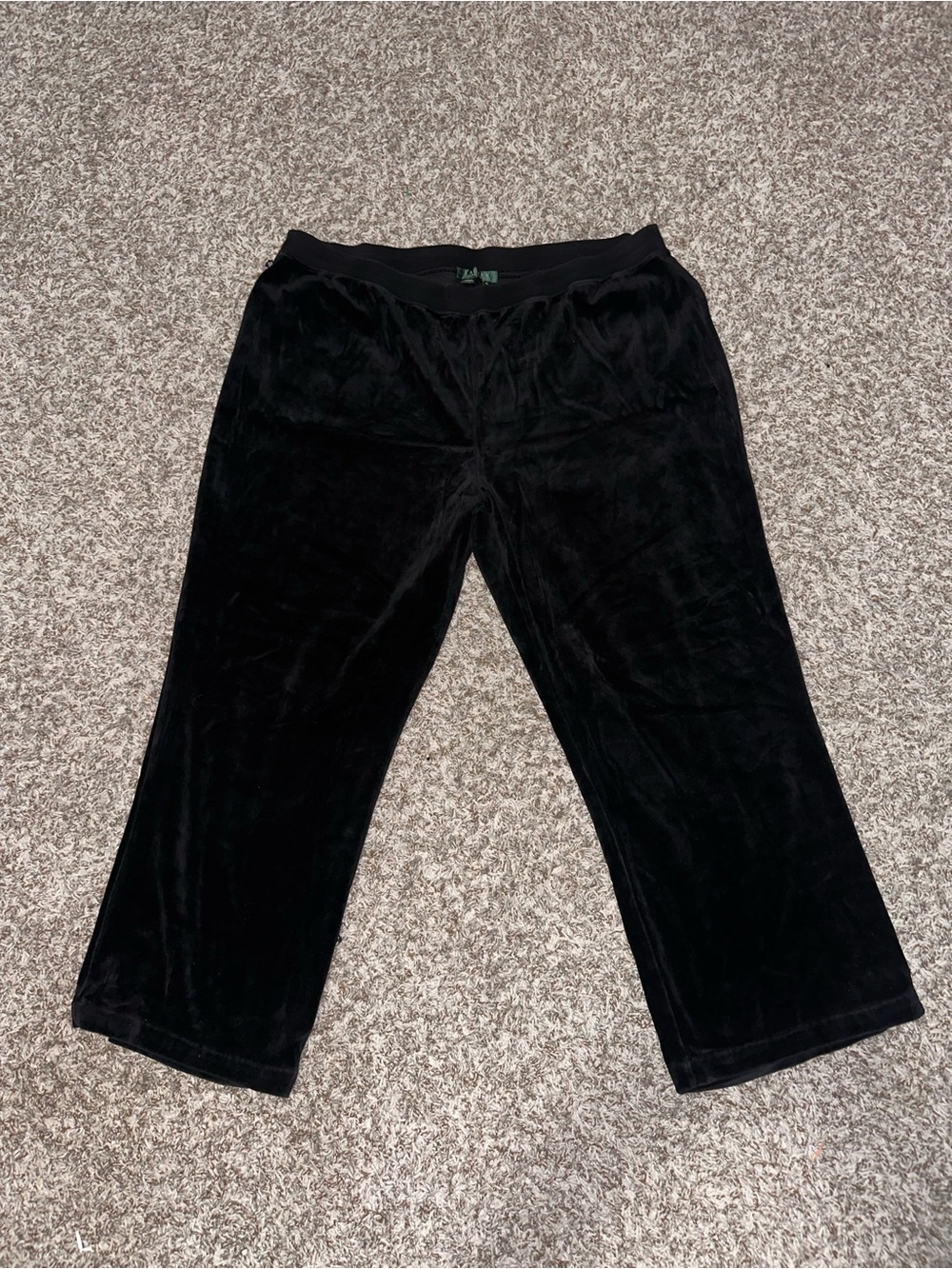 Black Ralph Lauren Unisex Velvet Lounge Pants